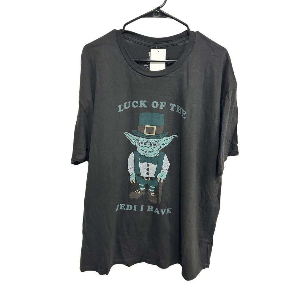 Star Wars Luck of the Jedi I Have Yoda Tee Black Sz 2X St. Patrick's Day NWT